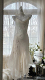 Pure and Elegant Chiffon Strap Beaded Mermaid Prom Dress HZ1022