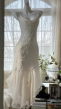 Pure and Elegant Chiffon Strap Beaded Mermaid Prom Dress HZ1022