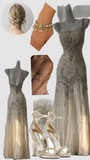 Vintage White Beaded Chiffon Mermaid Prom Dress HZ1022