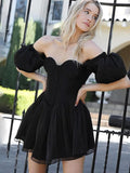 Elegant Glitter Sweetheart Mini 17th Birthday Dresses White Birthday Outfit HZ1022