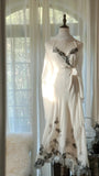 Sexy White Halter Neck Chiffon Lace Trim Prom Dress HZ1022