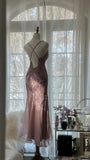 Stunning Purple Backless Beaded Chiffon Long Prom Dress HZ1022