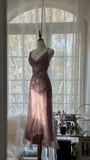 Stunning Purple Backless Beaded Chiffon Long Prom Dress HZ1022