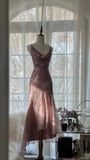 Stunning Purple Backless Beaded Chiffon Long Prom Dress HZ1022