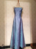Flowing Bluish Purple Laser Long Prom Dress HZ1022