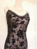 Sexy Black Tulle Rose Strap Mermaid Long Prom Dress HZ1022