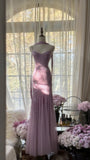 Charming Purple Chiffon Beaded Mermaid Long Prom Dress HZ1022