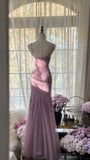 Charming Purple Chiffon Beaded Mermaid Long Prom Dress HZ1022