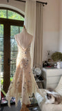 Stunning White Strap Beaded Chiffon Prom Dress HZ1022