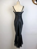 Elegant Black Strapless Satin Mermaid Homecoming Dress HZ1022