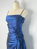 Beautiful Mermaid Spaghetti Strap Ice Blue Irregular Skirt Homecoming Dress HZ1022