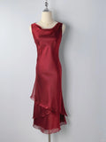 Elegant Burgundy Round Neck Homecoming Dress HZ1022