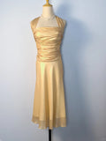 Stunning Champagne Halter Neck Sparkling Homecoming Dress HZ1022