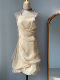 Elegant Halterneck Floral Skirt Homecoming Dress HZ1022