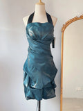 Elegant Halterneck Floral Skirt Homecoming Dress HZ1022