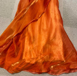 Beautiful Orange Shoulder Strap Laser 3D Flower Mermaid Prom Dress HZ1022