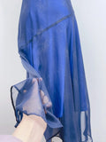 Elegant Starry Blue Round Neck Sparkling Prom Dress HZ1022