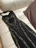 Sexy And Beautiful Black Halter Neck Mermaid Beaded Sequined Long Prom Dress HZ1022