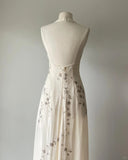 Elegant White Halter Neck Chiffon Beaded Prom Dress HZ1022
