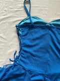Lovely Royal Blue Chiffon Ruffle Spaghetti Strap Homecoming Dress HZ1022