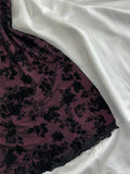 Vintage Purple Black Lace Strap Mini Homecoming Dress HZ1022