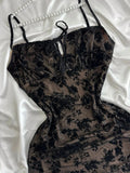 Vintage Purple Black Lace Strap Mini Homecoming Dress HZ1022