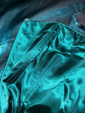Chic Dark Green Strapless Herringbone Satin Prom Dress HZ1022