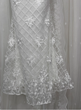 Pretty Mermaid White Embroidered Strapless Mermaid Prom Dress HZ1022