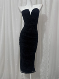 Sexy Tube Top Printed Waist And Hip-hugging Prom Dress HZ1022