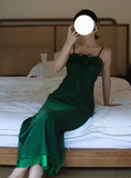Vintage Dark Green Strapless Slim Fit Elegant Prom Dress HZ1022