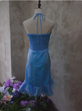Beautiful Halterneck Off-shoulder Sleeveless Irregular Birthday Party Homecoming Dress HZ1022