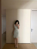 Beautiful Light Green Sleeveless Lace Elegant Birthday Party Homecoming Dress HZ1022