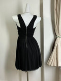 Charming Black Strapless Sleeveless Zippered Mini Homecoming Dress HZ1022