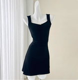 Simple Square Neck Sleeveless Suspenders Slim Fit 17th Birthday Homecoming Dress HZ1022
