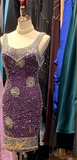 Charming Purple Heavy Work Luxury Beaded Slim Fit 17th Birthday Homecoming Dress HZ1022