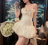 Sweet Princess Strapless Puffy 17th Birthday Homecoming Dress HZ1022