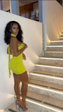 Sexy Bias-cut Halter Neck Ribbon Sleeveless Backless Slim Fit 17th Birthday Homecoming Dress HZ1022