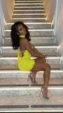Sexy Bias-cut Halter Neck Ribbon Sleeveless Backless Slim Fit 17th Birthday Homecoming Dress HZ1022