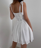 Gentle White Strap A-Line Mini 17th Birthday Homecoming Dress HZ1022