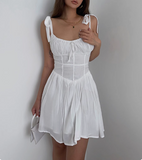 Gentle White Strap A-Line Mini 17th Birthday Homecoming Dress HZ1022