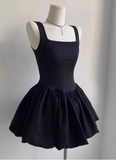 Sweet Square Neck Sleeveless Waist Ballet Puffy Birthday Tutu Homecoming Dress HZ1022