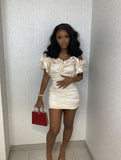 Elegant One Shoulder Satin Pleated Tight Hip 17th Birthday Homecoming Dress HZ1022