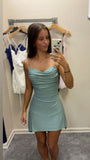 Simple Strappy Slim Fit Homecoming Dress HZ1022