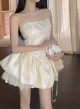Cute Waist Strap Flower Bud Birthday Dress Homecoming Dress HZ1022
