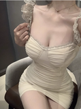 Sexy Slim Fit Lace Strap Hip Homecoming Dress HZ1022