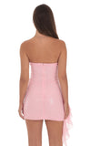 Sweet Pink Tube Top Sequined Slim Fit Hip 17th Birthday Homecoming Dress HZ1022