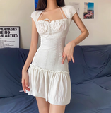 Sexy Low-cut Ruffled Waist Halter Neck A-line 17th Birthday Homecoming Dress HZ1022