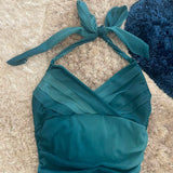Sweet Glitter Halterneck V-neck Ruffled Mini 16th Birthday Homecoming Dress HZ1022
