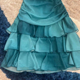 Sweet Glitter Halterneck V-neck Ruffled Mini 16th Birthday Homecoming Dress HZ1022