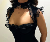 Sexy Black Velvet Ruffled Irregular 17th Birthday Homecoming Dress HZ1022